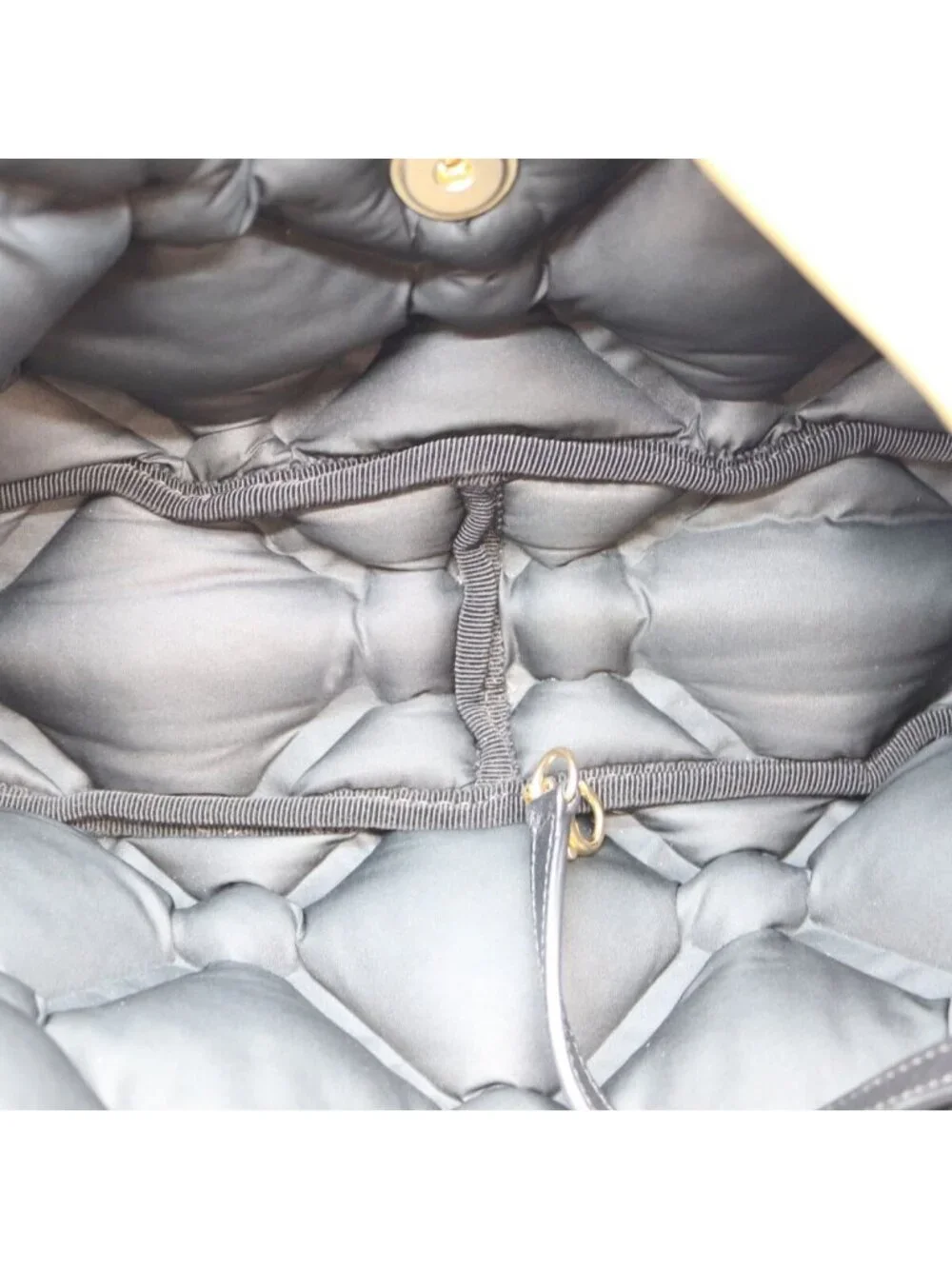 Chanel Khaki Bubble Quilt Calfskin Shoulder Bag
